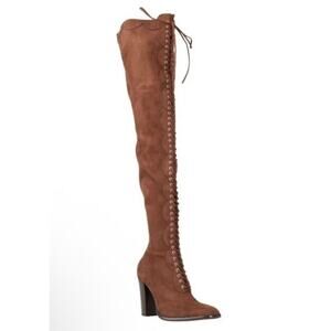 Jeffrey Campbell Women's Brown Boot Leather Thigh High